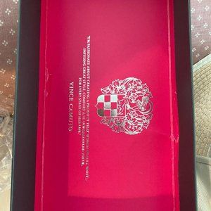 Vince Camuto flats, suede, taupe, size 8